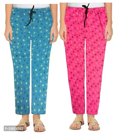 Happy Hounds - Women's Cotton Cropped Pajama Pants - Cloud